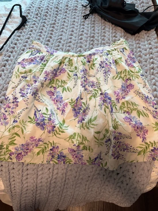 Hill House Benson Skirt Floral Lavender Print Mini Skirt - Picture 2 of 4